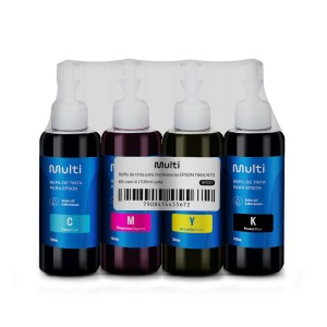 Refil De Tinta Para Impressoras Epson 100ml 4 Unidades-RF031