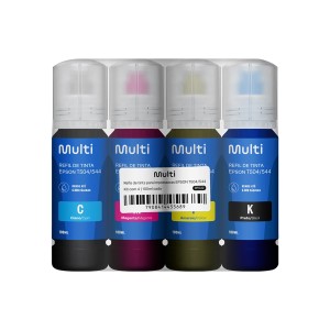 Refil De Tinta Para Impressoras Epson T504/544 100ml 4 Unidades-RF032