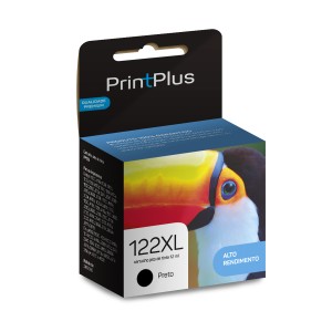 Cartucho De Tinta Renew Compatível 122xl Preto Ch563h Print Plus-PP122