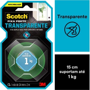 Fita Fixa Forte Silicone Tranp/verde 24mmx2m-106051-39438