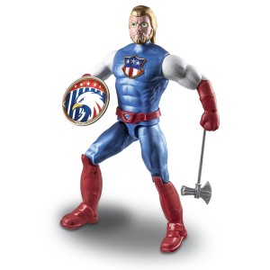 Boneco Herói Guardião Água Com Escudo E Machado 54cm Com Solapa-510-50900