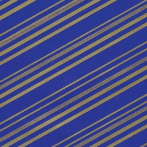 Papel Presente Bobina Couche 60cm. Mod.319 Listrado Az/ouro
