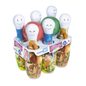 Jogo Super Boliche Divertido 6 Pinos Ilustrados E 2 Bolas-SBD125-288