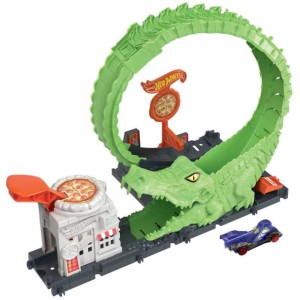 Hot Wheels Pista City Nêmesis Crocodilo Ataque Pizza-103874-45206