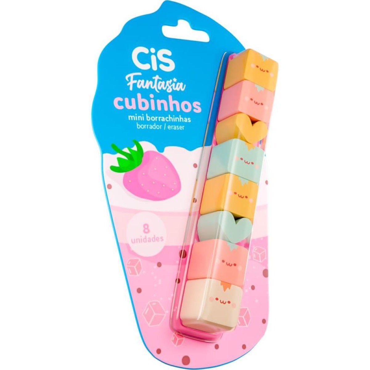 Borracha Decorada Cis Cubinhos 2 Modelos 4 Cores-109595-38922