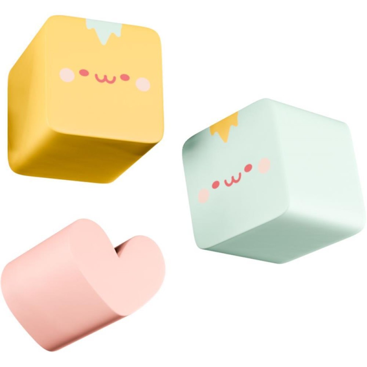 Borracha Decorada Cis Cubinhos 2 Modelos 4 Cores-109595-64230