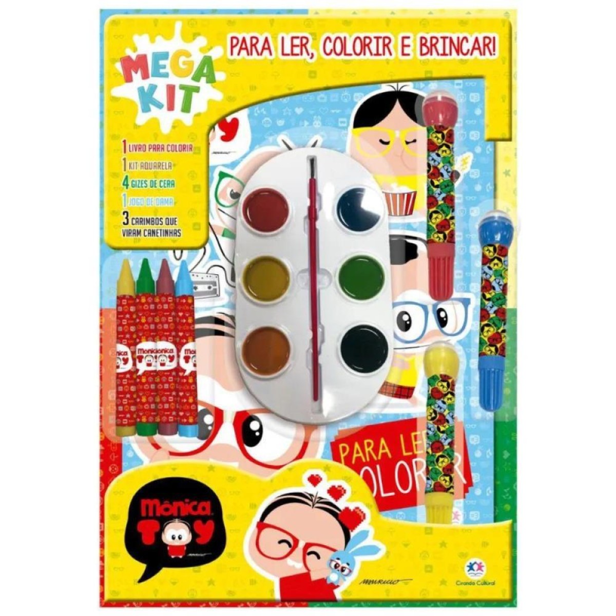 Livro Infantil Colorir Turma Da Monica Mega Kit Ler E-111790-84628