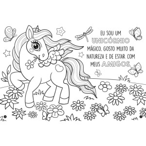 Livro Infantil Colorir Unicornios Mega Kit Ler E Colo-111789-38193