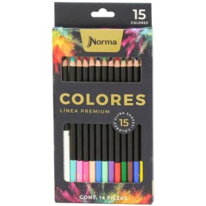 Lapis De Cor Redondo Norma Premium 15 Cores-110767-23343