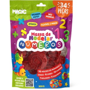 Massa Para Modelar Criativa Numeros 300g 34pcs C/moldes-110885-90980