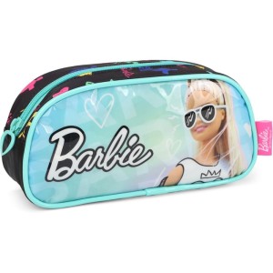 Estojo Tecido Barbie 1ziper Verde-107078-40967