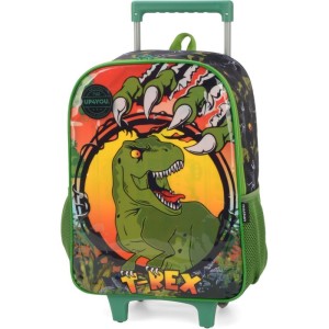 Mochila Infantil Com Rodinha Up4you Dinossauro G Preta-107045-14271