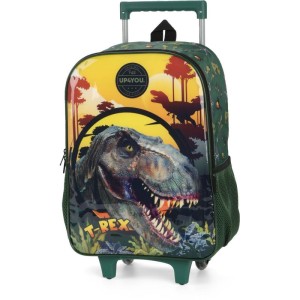 Mochila Infantil Com Rodinha Up4you Dinossauro G Verde-107044-19279