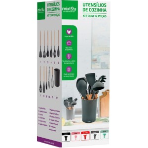 Utensilio Domestico Cj De Espat. De Silic. C/12 Pt-111640-59231