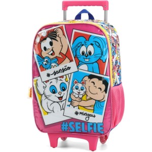 Mochila Infantil Com Rodinha T. Da Monica G Rosa-107063-80326