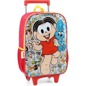 Mochila Infantil Com Rodinha T. Da Monica G Vermelha-107064-49845