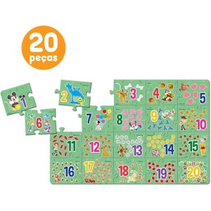 Quebra-cabeca Educativo Disney Montando Os Numeros 20p-111842-59437