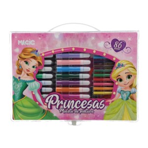 Maleta Para Pintura Princesas 86 Pecas-111865-20062