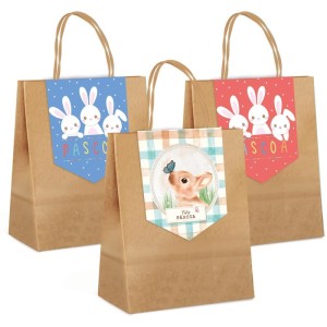 Sacola Para Presente Pascoa Kraft C/fecha M (s)-112170-87836