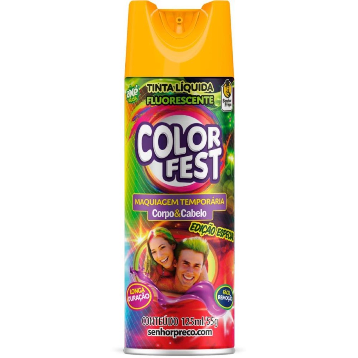 Pinta Cabelo 125ml Color Fest Amarelo Fluor-132333-45382