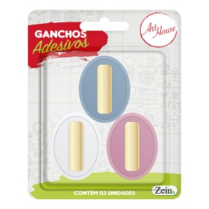 Gancho C/detalhe Dourado 3pcs-839503