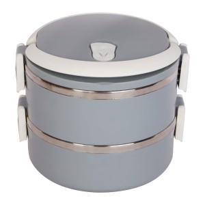 Lancheira Inox Dupla C/trava 15x13cm-843417