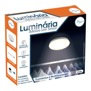 Luminaria Adesiva C/ Sensor De Presenca Usb-840569