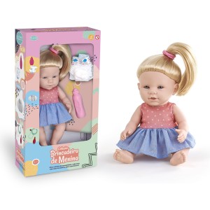 Boneca Brincadeira De Menina Faz Xixi 31cm Com Acessórios-1080-27174