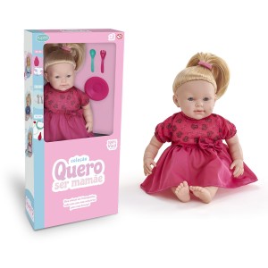 Boneca Pupee Quero Ser Mamãe Papinha 31cm Com Acessórios-1163-39713