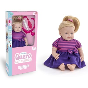 Boneca Pupee Quero Ser Mamãe Papinha Com Acessórios 40cm-1164-88411