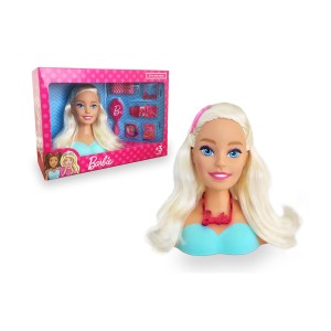 Boneca Barbie Busto Para Pentear E Maquiar Com 24 Acessórios-1255-33529