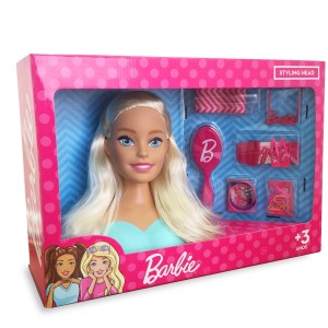 Boneca Barbie Busto Para Pentear E Maquiar Com 24 Acessórios-1255-61487