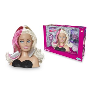 Boneca Barbie Busto Mechas Rosas Com Acessórios-1264-95220