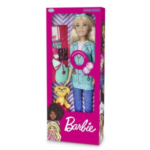 Boneca Barbie Veterinária 66cm Fala 12 Frases Com Acessórios-1289-44092