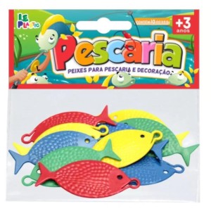 Artigo Para Festa Peixe P/pescaria Soprado 9cm S-111965-63366