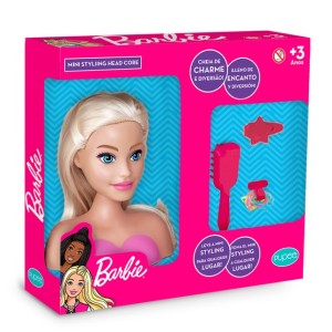 Boneca Mini Busto Barbie 15cm Com Acessórios Para Cabelo-1296-15661