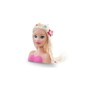 Boneca Mini Busto Barbie 15cm Com Acessórios Para Cabelo-1296-23147