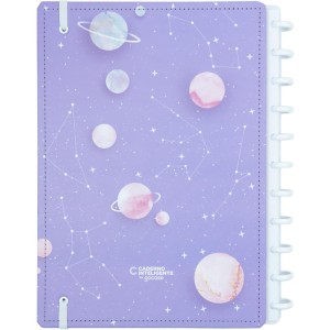 Caderno Inteligente Grande Purple Galaxy By Gocase-111887-76642