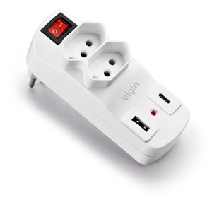 Filtro De Linha 2 Tomadas +usb Tipo A/c 10amp-112260-21395