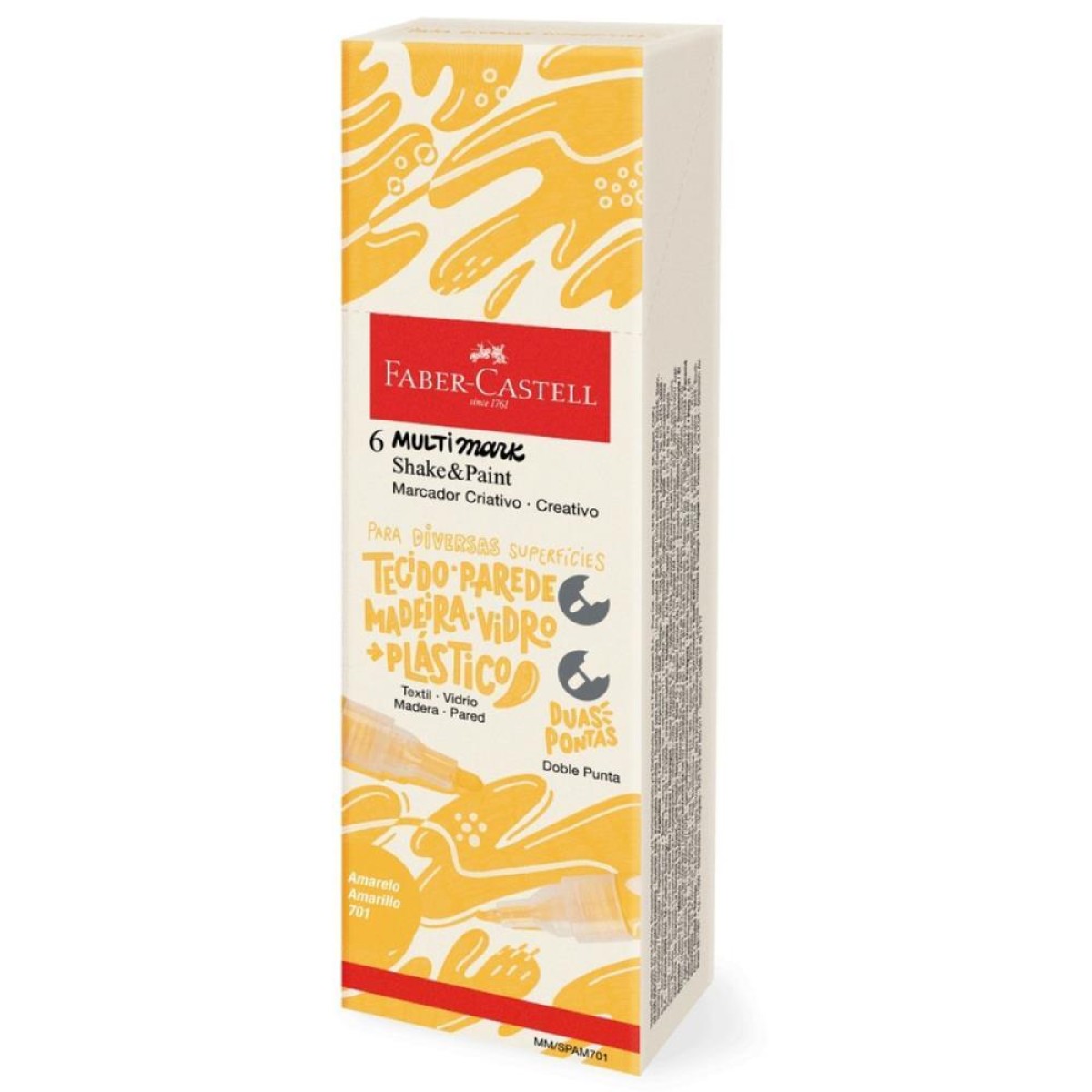 Pincel Marcador Artesanato Multimark S&p Amarelo Neon C/6-111948-29320