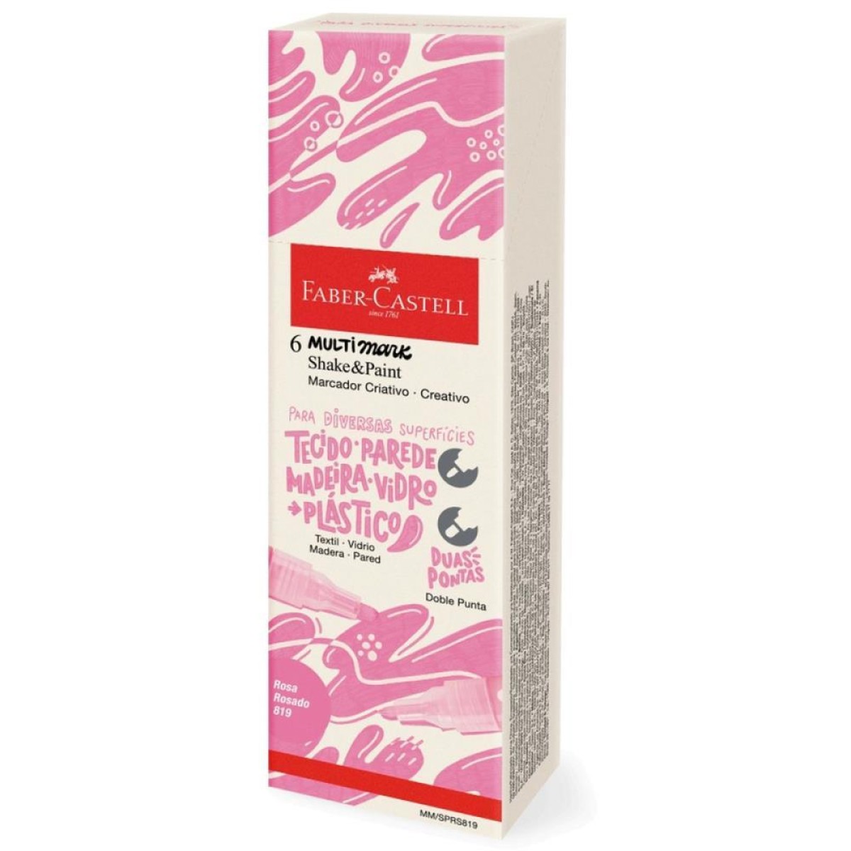 Pincel Marcador Artesanato Multimark S/p Rosa Com 6-111959-54867