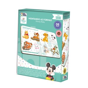 Q. Cabeça 08 Pcs - Montando As Formas - Disney Baby - Madeira-792424-81529