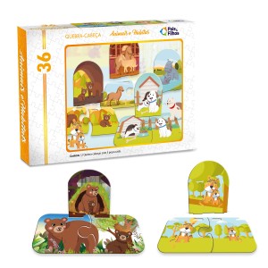 Q. Cabeca 36 Pcs - Animais E Habitats-792413-67824