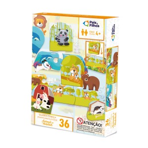 Q. Cabeca 36 Pcs - Animais E Habitats-792413