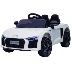 Carro Elétrico Infantil Audi R8 2x6v Controle Remoto Branco