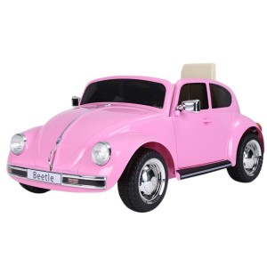 Carro Elétrico Vw Beetle 12v Controle Remoto Rosa-9776-772