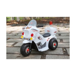 Mini Moto Elétrica Infantil 6v Com Baú Branco-9023-20375