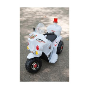 Mini Moto Elétrica Infantil 6v Com Baú Branco-9023-62157