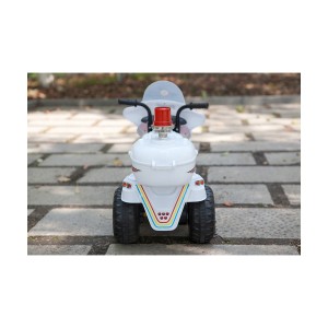 Mini Moto Elétrica Infantil 6v Com Baú Branco-9023-79087