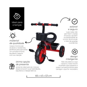 Triciclo Infantil Vermelho-7629-13530